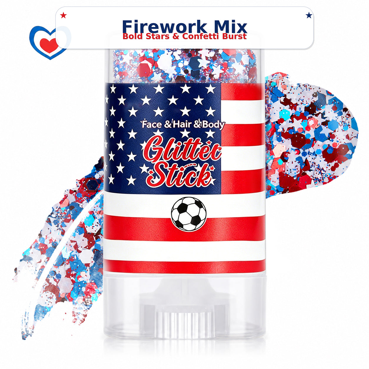 β¨2026 Independence Day Glitter Stick β Red, White & Blue Sparkle π