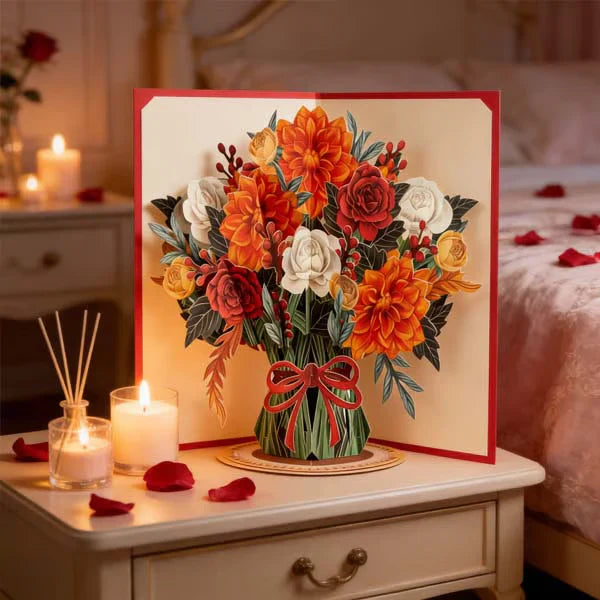 🌸 DIYSTAR 3D Pop-Up Flower Bouquet Card – A Timeless Keepsake for Every Occasion 💖