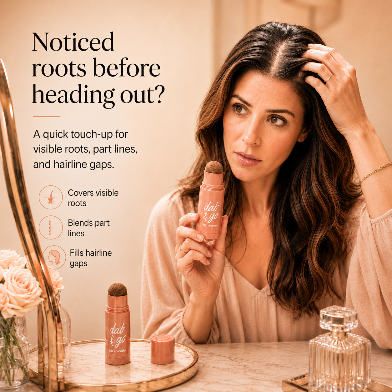 ✨Dab&Go Hair Concealer Stick – Mess-Free Root, Gray & Hairline Touch-Up