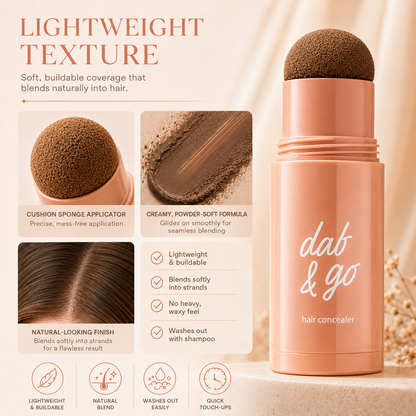 ✨Dab&Go Hair Concealer Stick – Mess-Free Root, Gray & Hairline Touch-Up