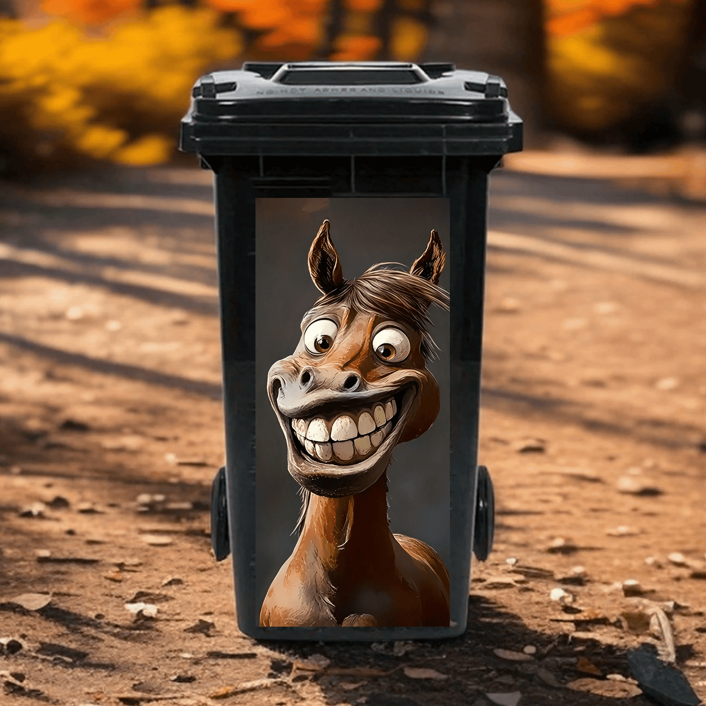 Cartoon Trash Can Makeover Sticker – Fun Animal Bin Decal✨