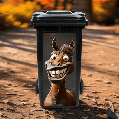 Cartoon Trash Can Makeover Sticker – Fun Animal Bin Decal✨