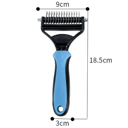 2-in-1 Pet Dematting & Deshedding Rake