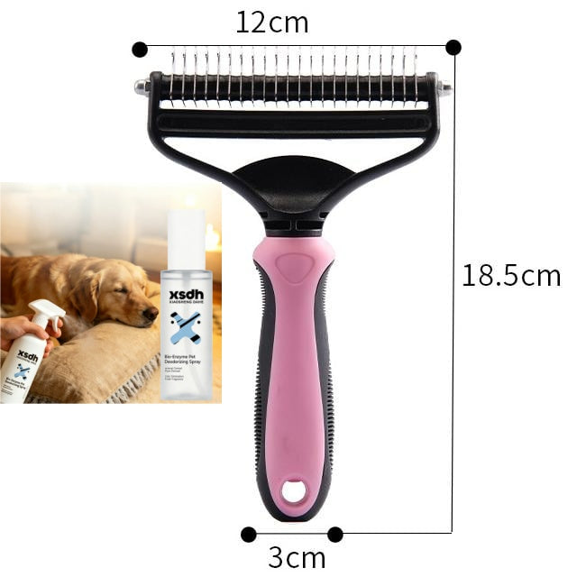 2-in-1 Pet Dematting & Deshedding Rake
