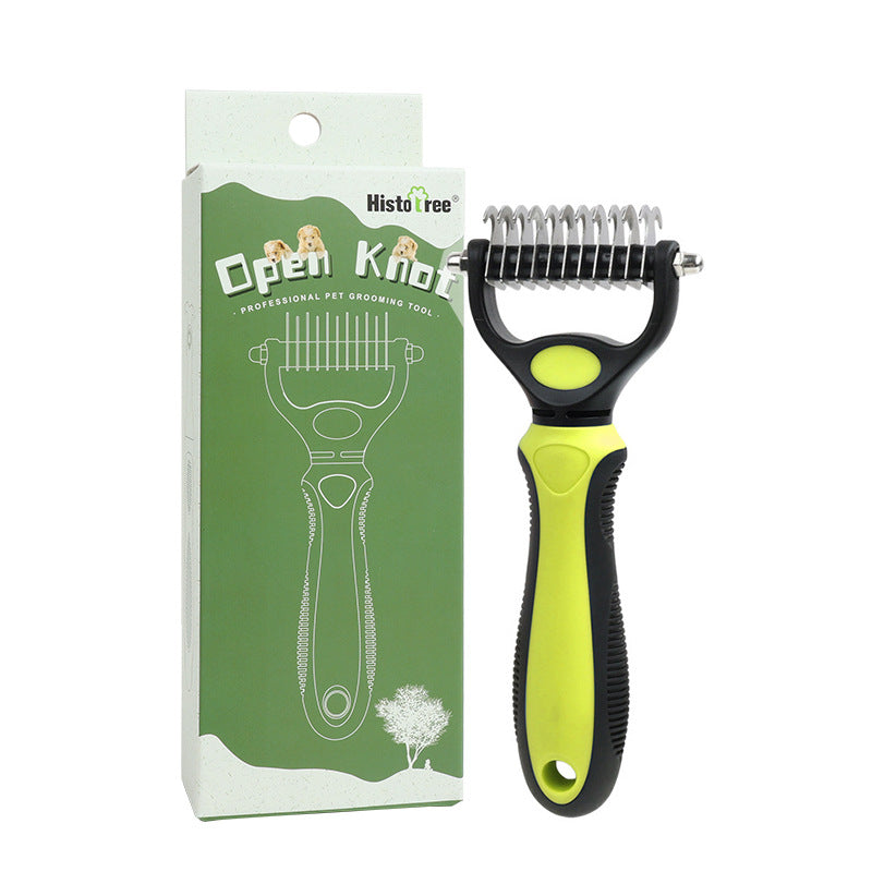 2-in-1 Pet Dematting & Deshedding Rake