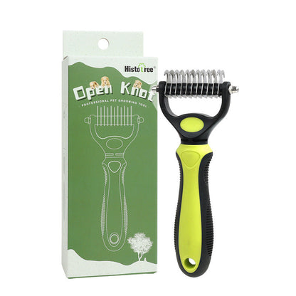 2-in-1 Pet Dematting & Deshedding Rake