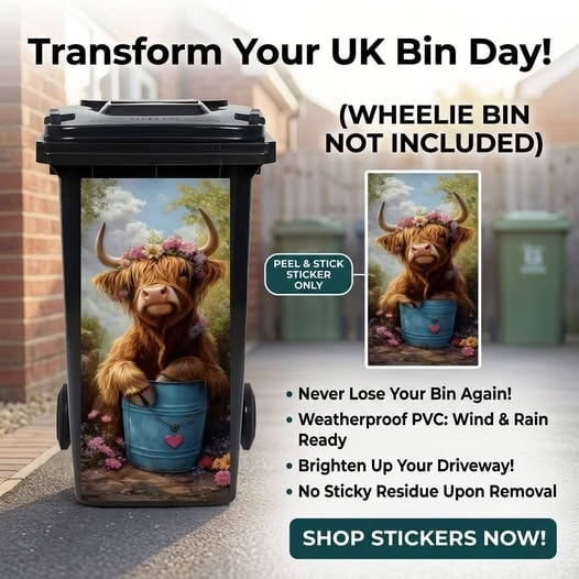 Cartoon Trash Can Makeover Sticker – Fun Animal Bin Decal✨