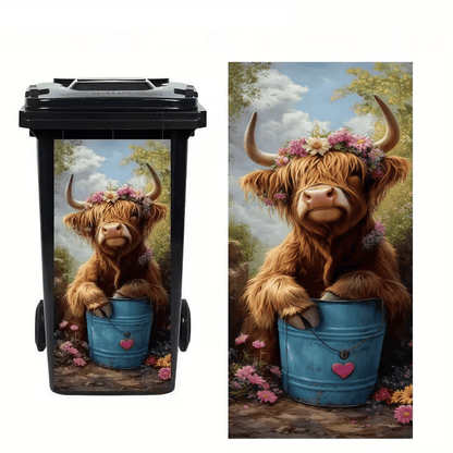 Cartoon Trash Can Makeover Sticker – Fun Animal Bin Decal✨