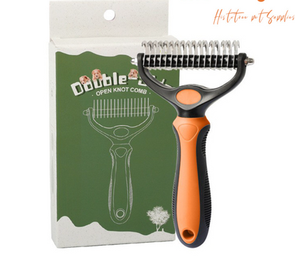 2-in-1 Pet Dematting & Deshedding Rake