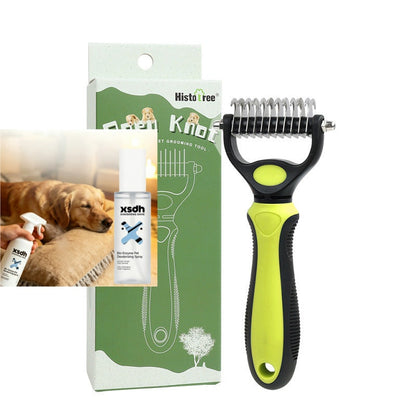 2-in-1 Pet Dematting & Deshedding Rake