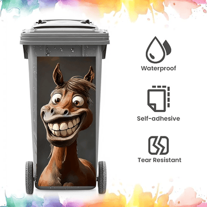 Cartoon Trash Can Makeover Sticker – Fun Animal Bin Decal✨