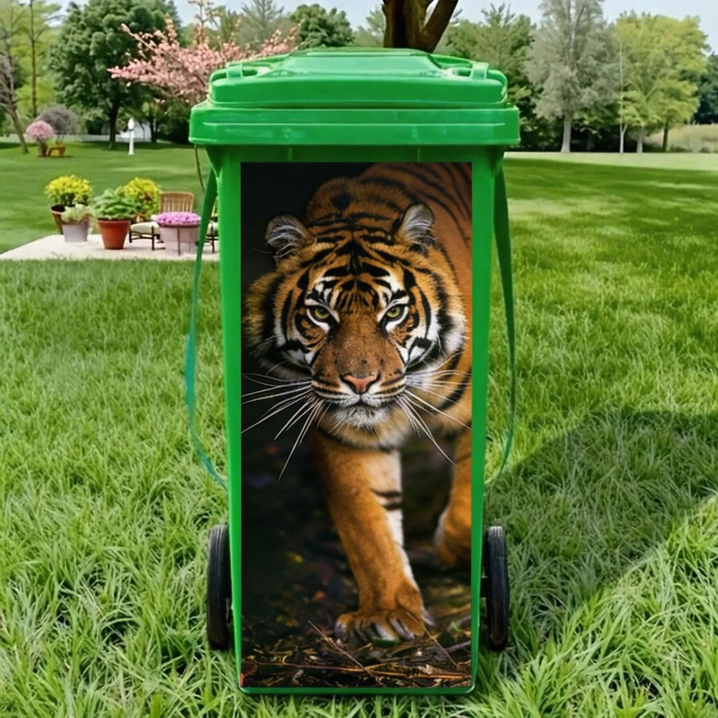 Cartoon Trash Can Makeover Sticker – Fun Animal Bin Decal✨