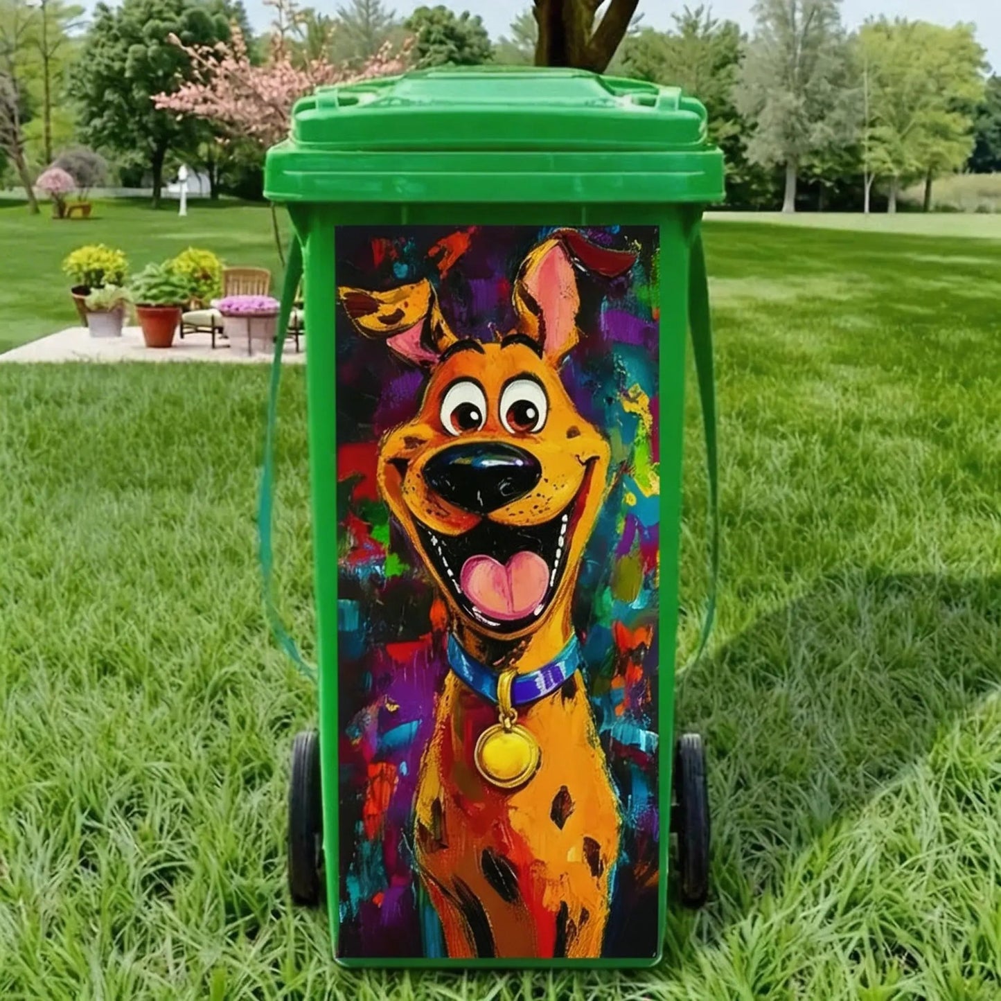 Cartoon Trash Can Makeover Sticker – Fun Animal Bin Decal✨