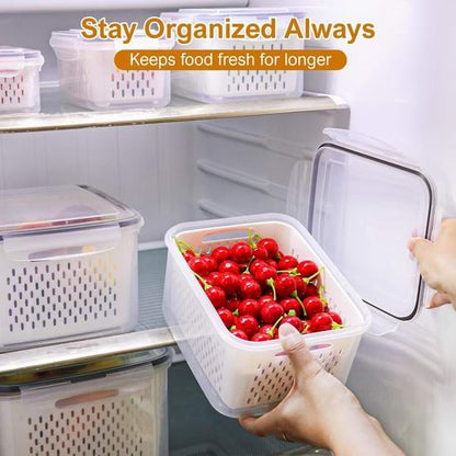 The Ultimate 3-7pc Fridge Organizer Set - Keep Food Fresh 3x Longer! 🥬✨