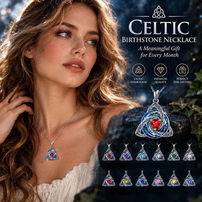 💎 Personalized Birthstone Celtic Knot Necklace – 50% OFF Today 🔥