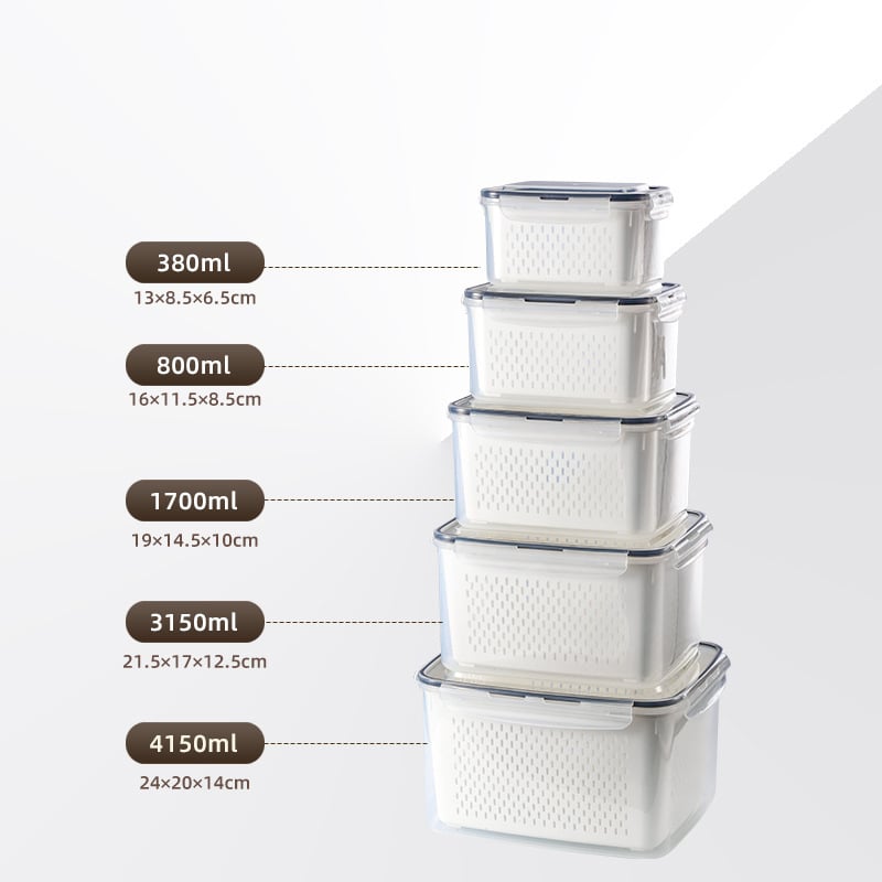 The Ultimate 3-7pc Fridge Organizer Set - Keep Food Fresh 3x Longer! 🥬✨