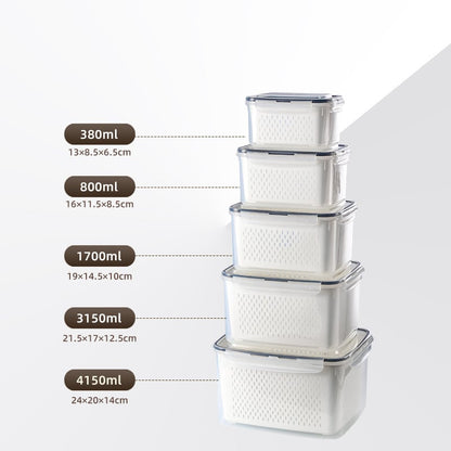 The Ultimate 3-7pc Fridge Organizer Set - Keep Food Fresh 3x Longer! 🥬✨