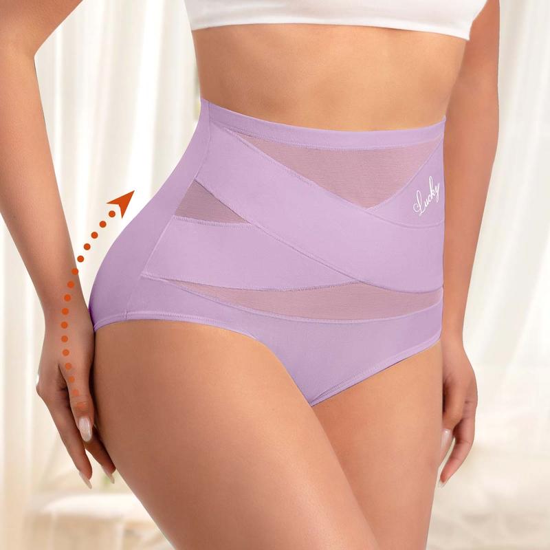 🌸Last Day-Buy 2 Get 3 Packs✨Plus-Size High-Waist Cross Tummy Control Panties