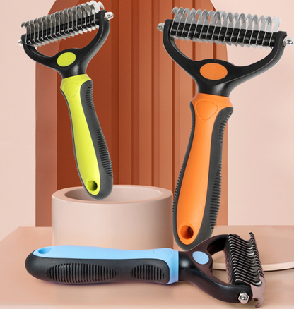 2-in-1 Pet Dematting & Deshedding Rake