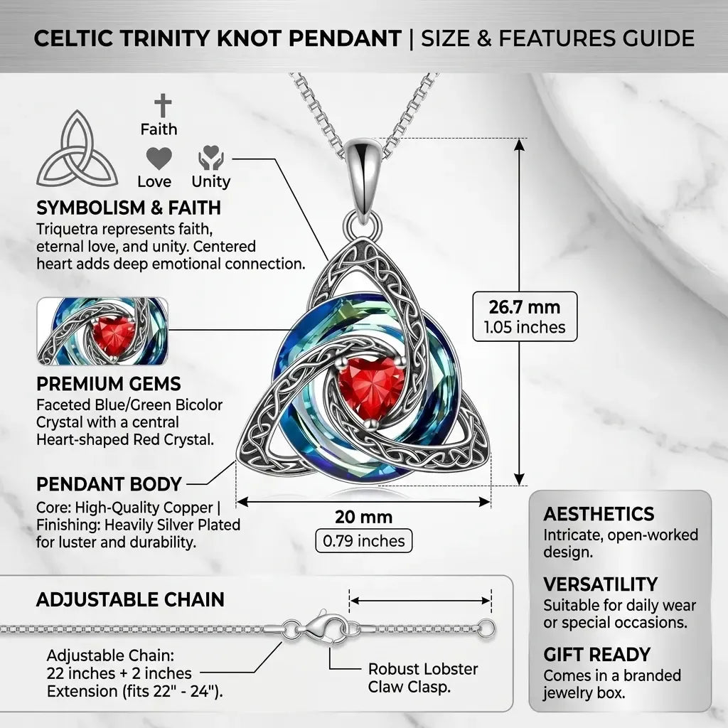 💎 Personalized Birthstone Celtic Knot Necklace – 50% OFF Today 🔥