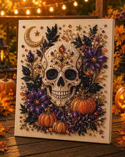 💥 Last Day 48% OFF – 👻✨ Halloween Pearl Art DIY Kit – Turn Tiny Pearls into Spooky-Cute Magic