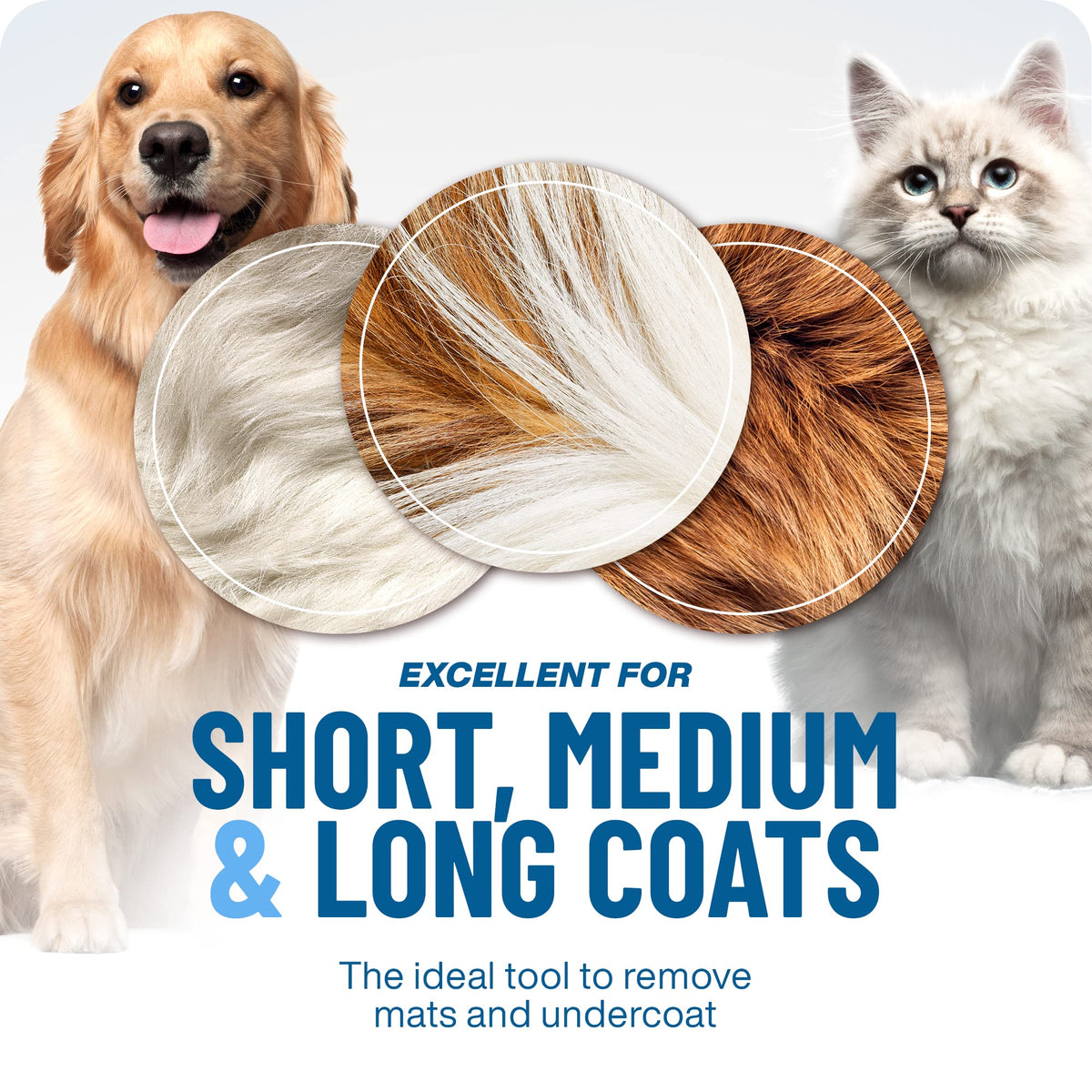 2-in-1 Pet Dematting & Deshedding Rake