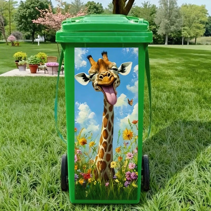 Cartoon Trash Can Makeover Sticker – Fun Animal Bin Decal✨