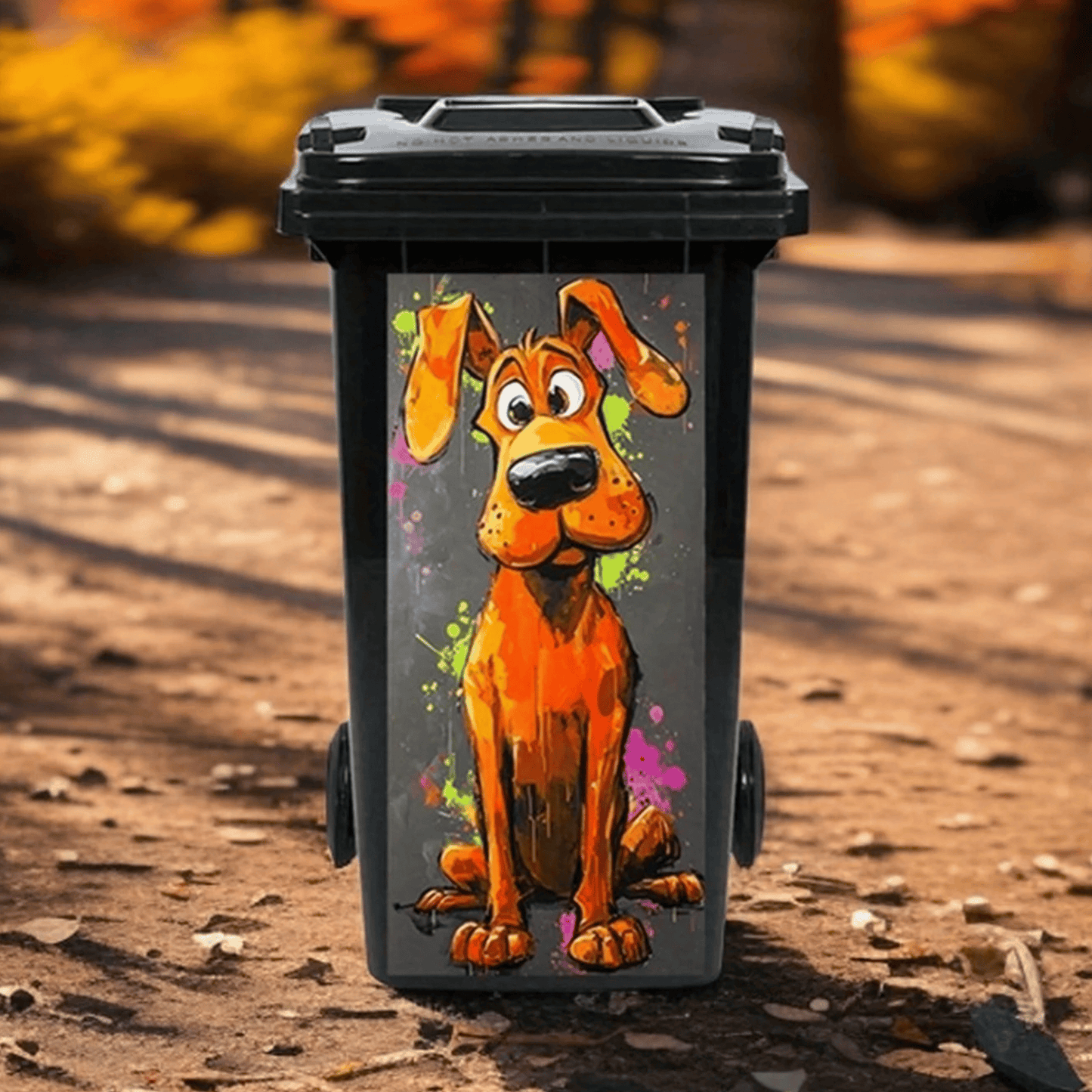 Cartoon Trash Can Makeover Sticker – Fun Animal Bin Decal✨