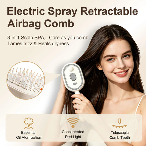 Anti-Frizz Essential Oil Detangling Massage Brush