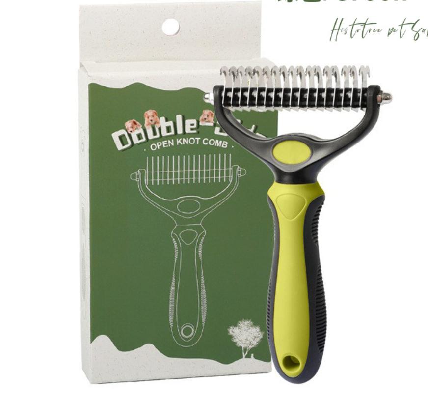 2-in-1 Pet Dematting & Deshedding Rake