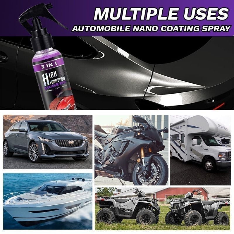 🔥Hot Sale🔥3 in 1 High Protection Quick Car Coating Spray(🚙 suitable for all colors car paint)