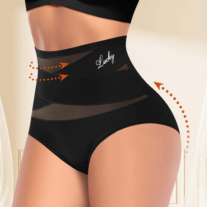 🌸Last Day-Buy 2 Get 3 Packs✨Plus-Size High-Waist Cross Tummy Control Panties