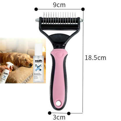 2-in-1 Pet Dematting & Deshedding Rake