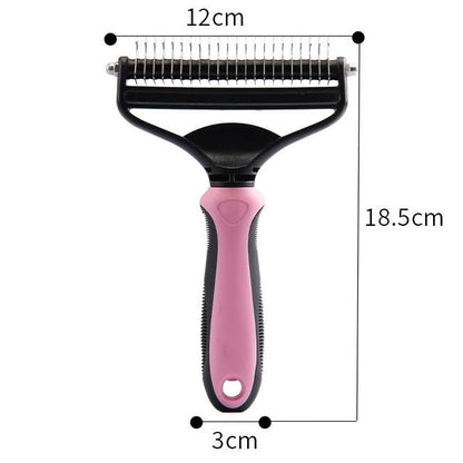 2-in-1 Pet Dematting & Deshedding Rake