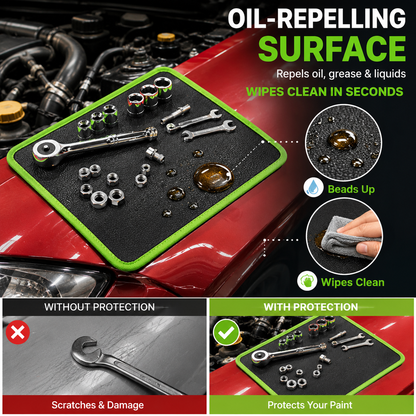 Flexible Magnetic Tool Mat Set for Screws, Sockets & Auto Repairs🛠️🧲