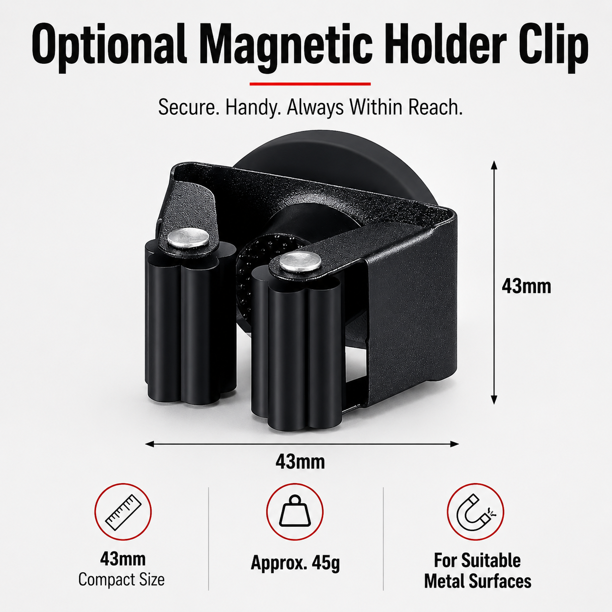 Bendable Rechargeable LED Work Light with Optional Clip for Garage, Car & Emergency Use