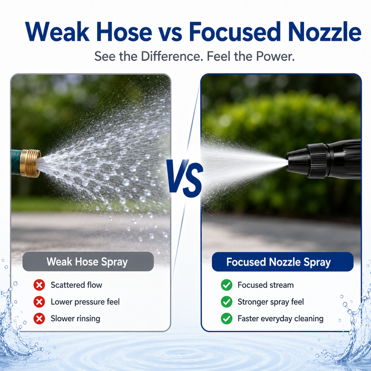 Powerful High-Pressure Spray Nozzle for Home Car Wash & Garden Watering