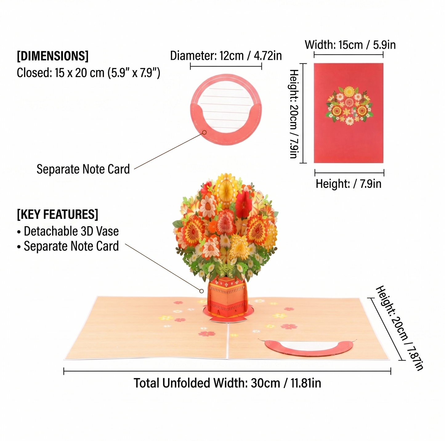 🌸 DIYSTAR 3D Pop-Up Flower Bouquet Card – A Timeless Keepsake for Every Occasion 💖