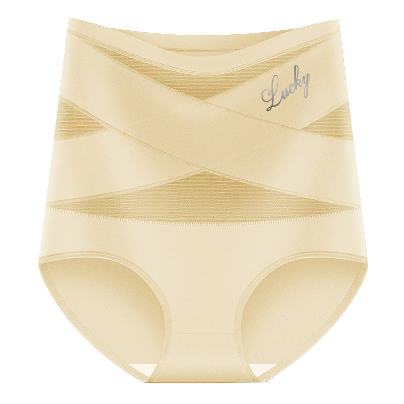 🌸Last Day-Buy 2 Get 3 Packs✨Plus-Size High-Waist Cross Tummy Control Panties