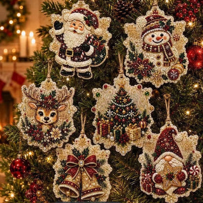 🎄 Christmas DIY Diamond Painting Ornament Kit – 6 Sparkling Tree Decorations | LIMITED-TIME 50% OFF 🎁