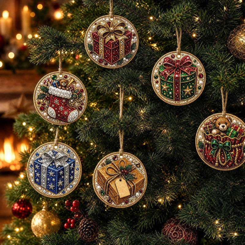 🎄 Christmas DIY Diamond Painting Ornament Kit – 6 Sparkling Tree Decorations | LIMITED-TIME 50% OFF 🎁