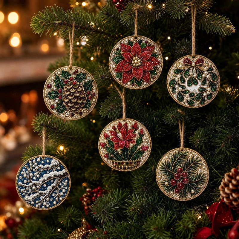 🎄 Christmas DIY Diamond Painting Ornament Kit – 6 Sparkling Tree Decorations | LIMITED-TIME 50% OFF 🎁