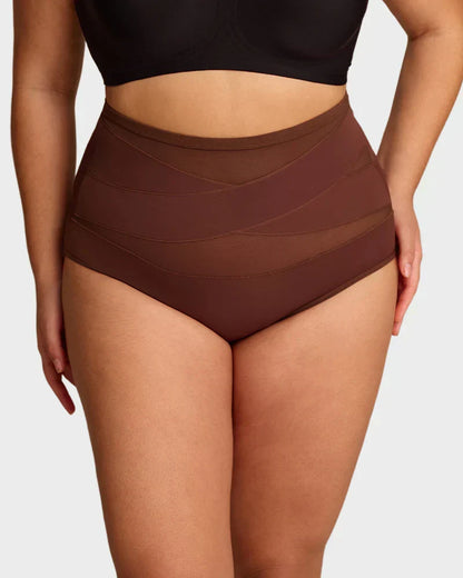 🌸Last Day-Buy 2 Get 3 Packs✨Plus-Size High-Waist Cross Tummy Control Panties