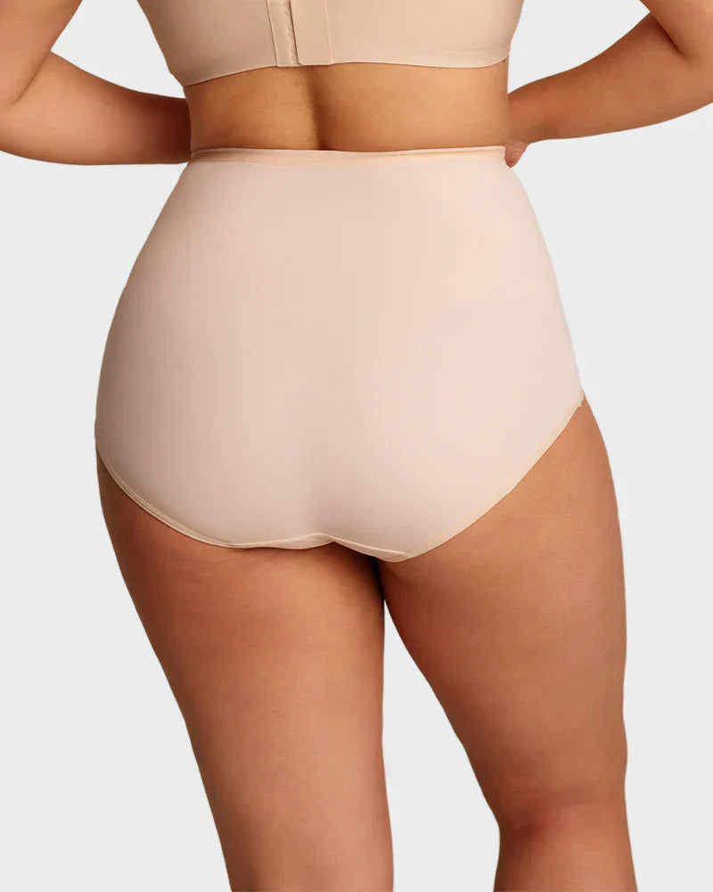 🌸Last Day-Buy 2 Get 3 Packs✨Plus-Size High-Waist Cross Tummy Control Panties