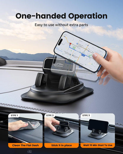 Car phone holder 360 degree rotation, suitablefor car navigation in-car dashboard