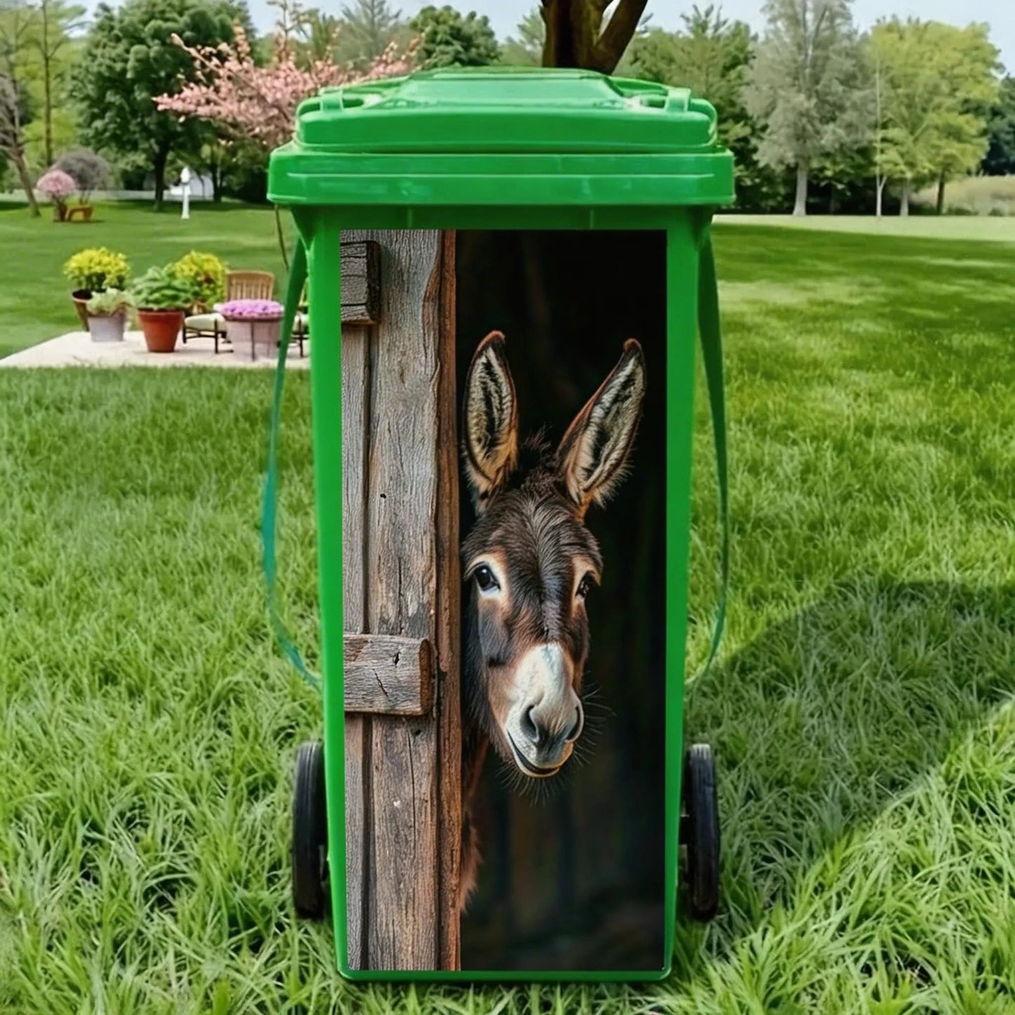 Cartoon Trash Can Makeover Sticker – Fun Animal Bin Decal✨