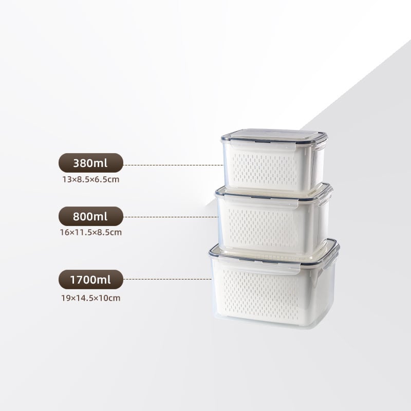 The Ultimate 3-7pc Fridge Organizer Set - Keep Food Fresh 3x Longer! 🥬✨