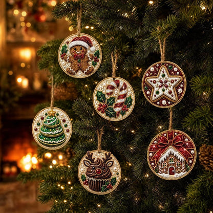 🎄 Christmas DIY Diamond Painting Ornament Kit – 6 Sparkling Tree Decorations | LIMITED-TIME 50% OFF 🎁