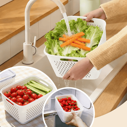 The Ultimate 3-7pc Fridge Organizer Set - Keep Food Fresh 3x Longer! 🥬✨