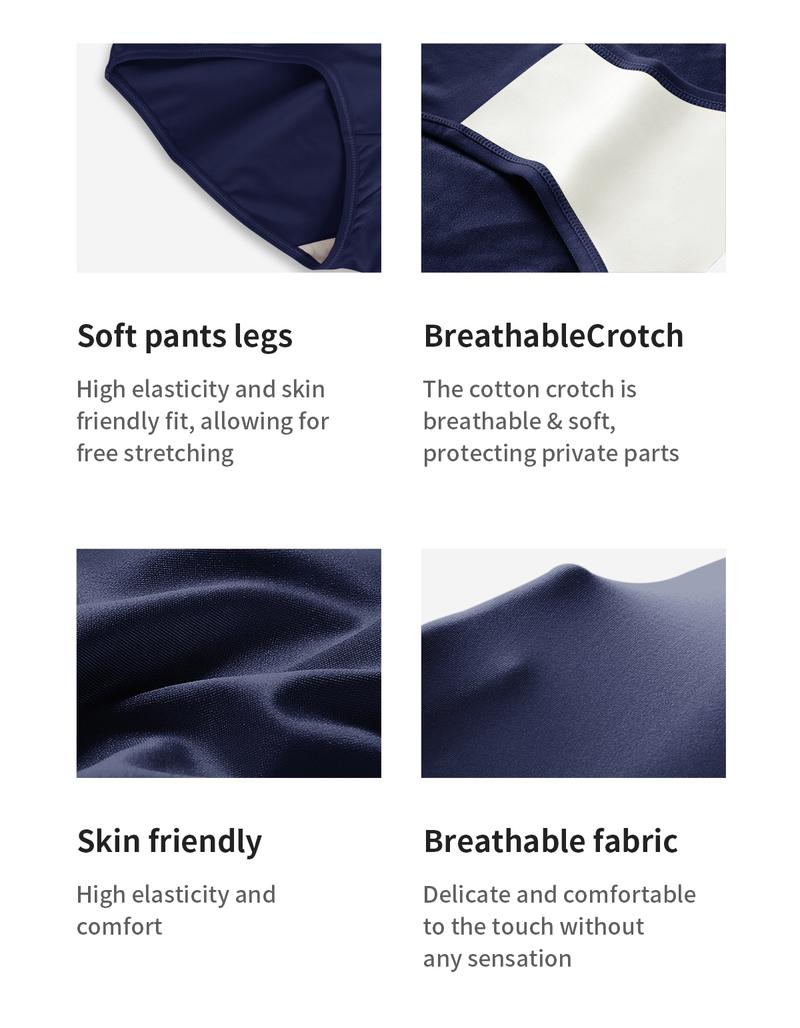 High Waisted Smoothing Panties - Breathable Cross-Mesh & Sporty Fit Briefs